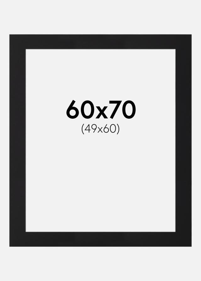 Паспарту Черен Стандарт (Бяло Ядро) 60x70 cm (49x60)
