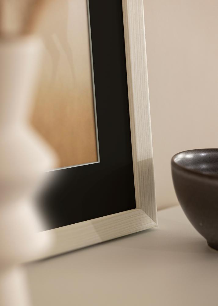 Рамка Fiorito бяло 40x60 cm - Паспарту Черно 25x50 cm