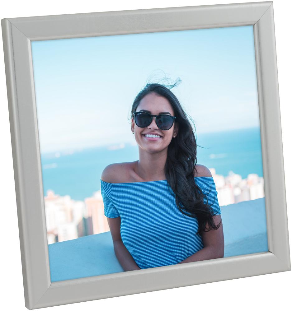 Рамка Slim Мат Антирефлекторно стъкло Сребро 15x15 cm