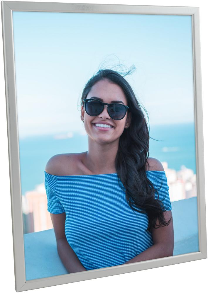 Рамка Slim Мат Антирефлекторно стъкло Сребро 30x40 cm