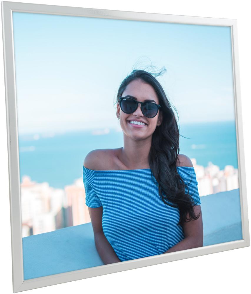 Рамка Slim Мат Антирефлекторно стъкло Сребро 40x40 cm