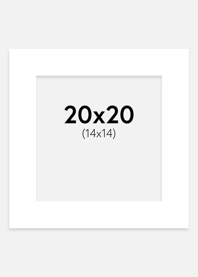 Паспарту Тебеширено бял 20x20 cm (14x14 cm)