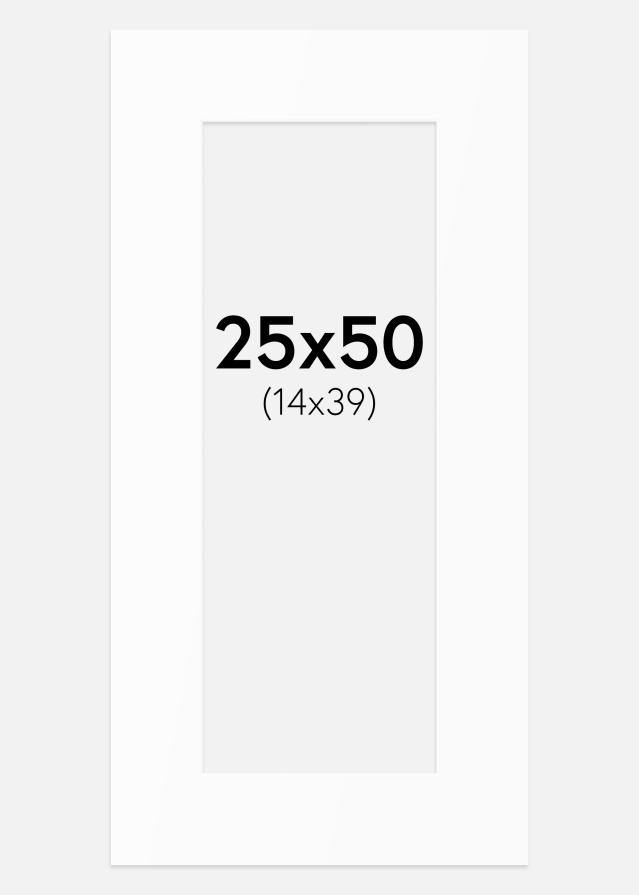 Паспарту Бял Стандарт (Бяло Ядро) 25x50 cm (14x39)