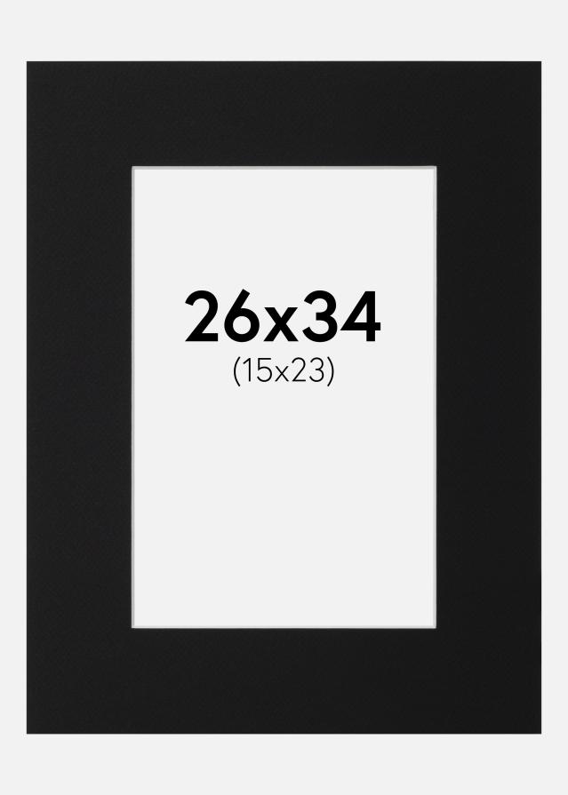 Паспарту Черен Стандарт (Бяло Ядро) 26x34 cm (15x23)