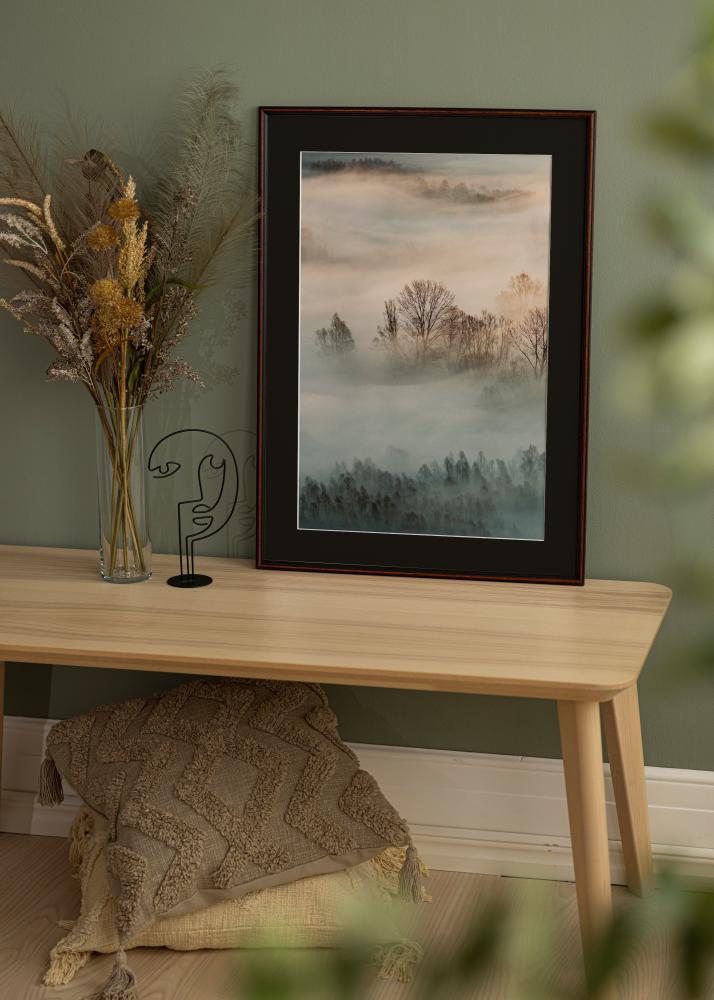 Рамка Horndal орех 50x60 cm - Паспарту Черно 14x18 inches