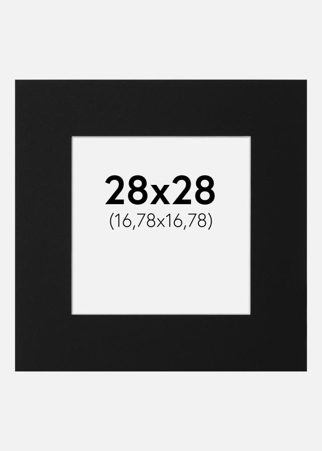 Паспарту Черен Стандарт (Бяло Ядро) 28x28 cm (16,78x16,78)