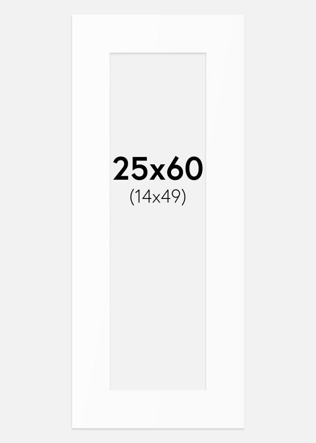 Паспарту Бял Стандарт (Бяло Ядро) 25x60 cm (14x49)