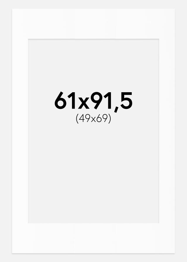 Паспарту бяло Стандартен Бяло ядро 61x91,5 cm (49x69)