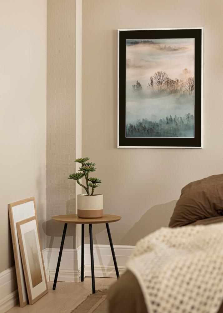 Рамка New Lifestyle бяло 30x40 cm - Паспарту Черно 18x27 cm