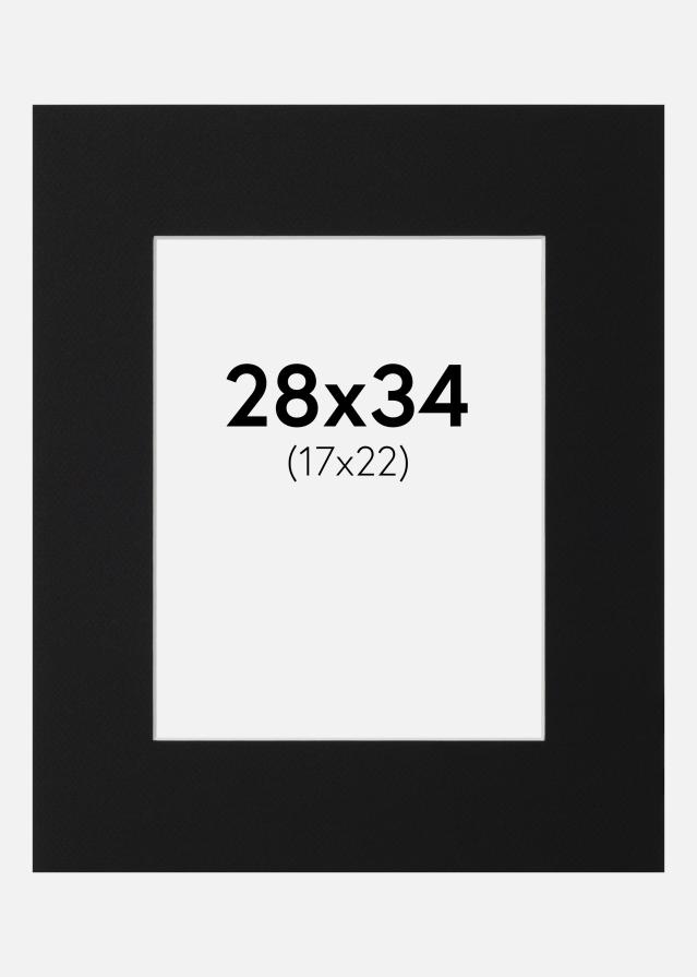 Паспарту Черен Стандарт (Бяло Ядро) 28x34 cm (17x22)