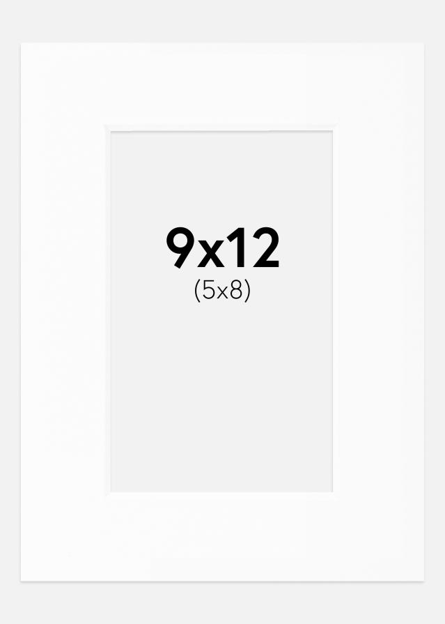 Паспарту бяло Стандартен Бяло ядро 9x12 cm (5x8)