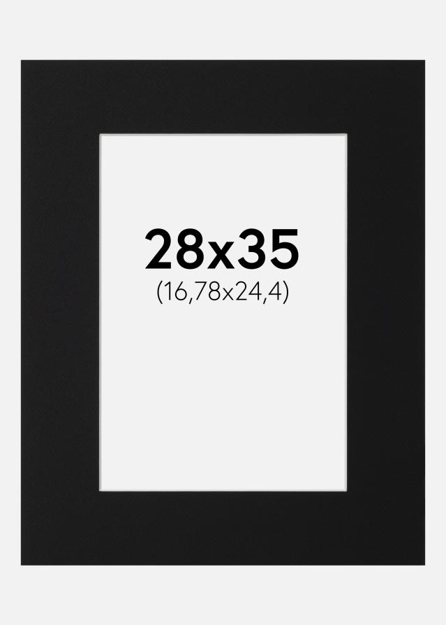 Паспарту Черен Стандарт (Бяло Ядро) 28x35 cm (16,78x24,4)