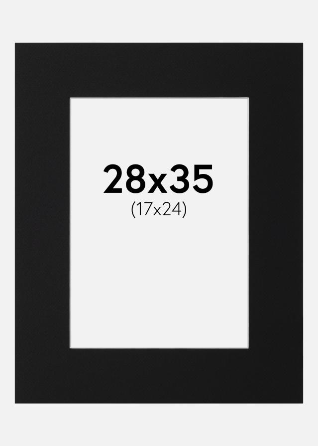 Паспарту Черен Стандарт (Бяло Ядро) 28x35 cm (17x24)