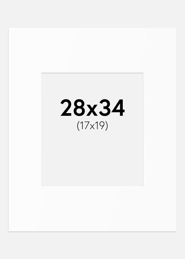 Паспарту Бял Стандарт (Бяло Ядро) 28x34 cm (17x19)