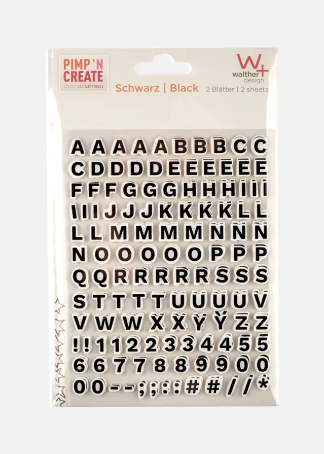Walther Стикери Black Letters