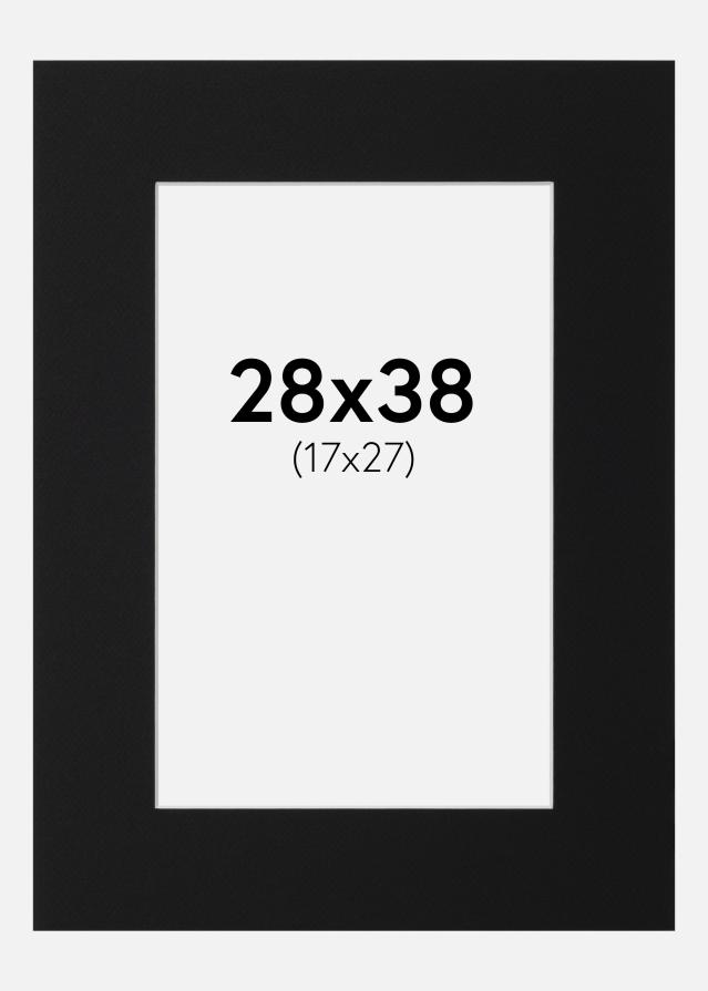 Паспарту Черен Стандарт (Бяло Ядро) 28x38 cm (17x27)