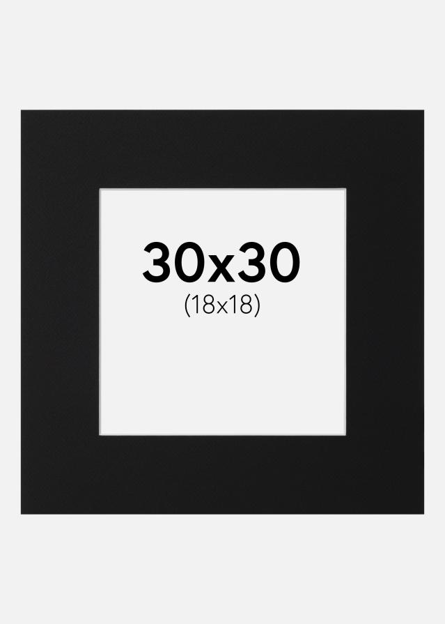 Паспарту Черен Стандарт (Бяло Ядро) 30x30 cm (18x18)