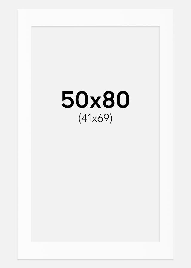 Паспарту бяло Стандартен Бяло ядро 50x80 cm (41x69)