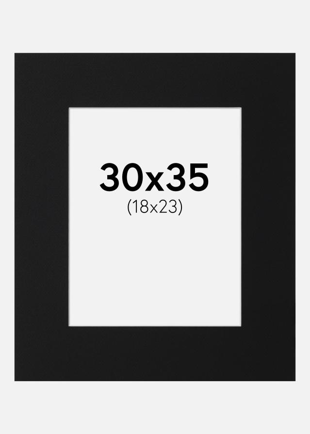 Паспарту Черен Стандарт (Бяло Ядро) 30x35 cm (18x23)