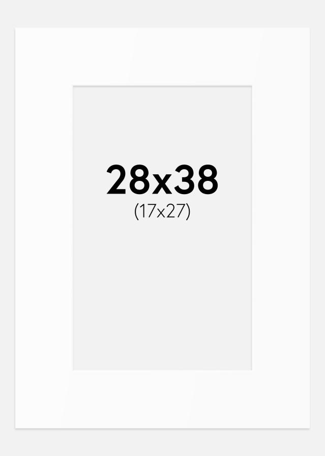 Паспарту Бял Стандарт (Бяло Ядро) 28x38 cm (17x27)