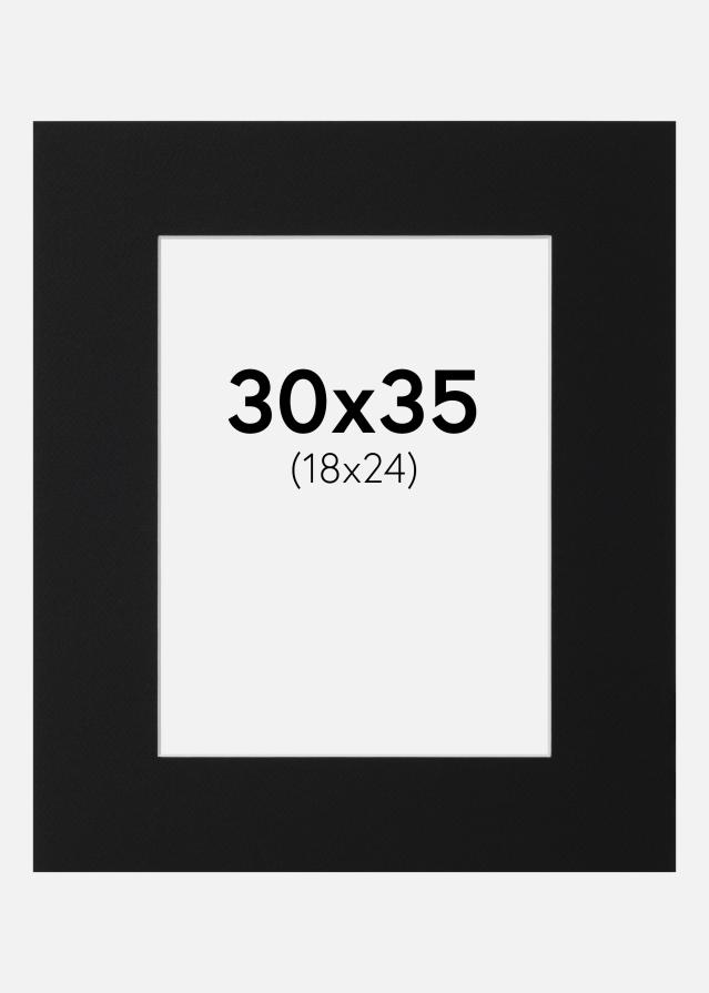 Паспарту Черен Стандарт (Бяло Ядро) 30x35 cm (18x24)