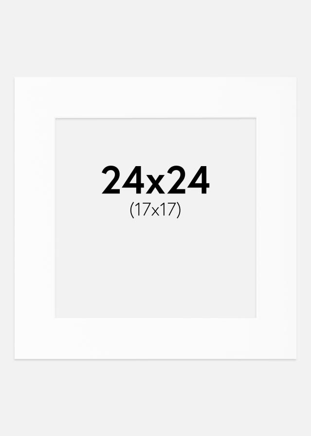 Паспарту бяло Стандартен Бяло ядро 24x24 cm (17x17)