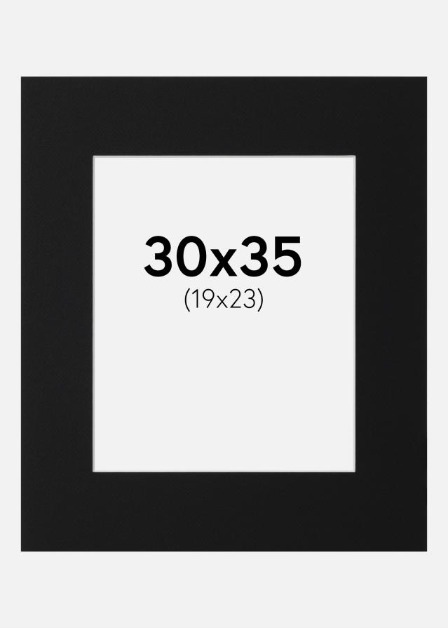 Паспарту Черен Стандарт (Бяло Ядро) 30x35 cm (19x23)