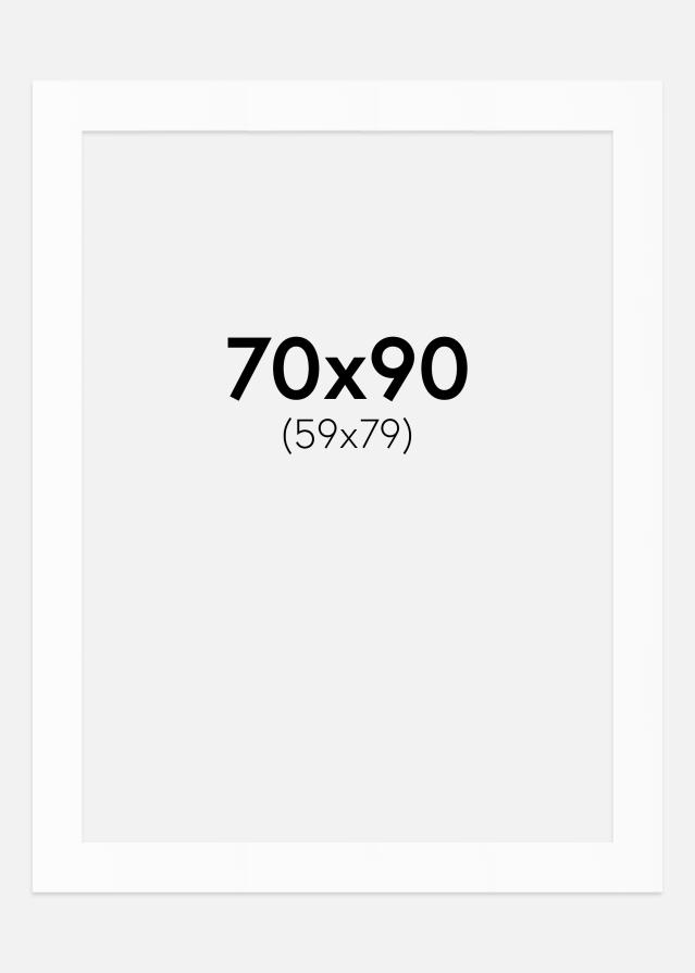 Паспарту бяло Стандартен Бяло ядро 70x90 cm (59x79)