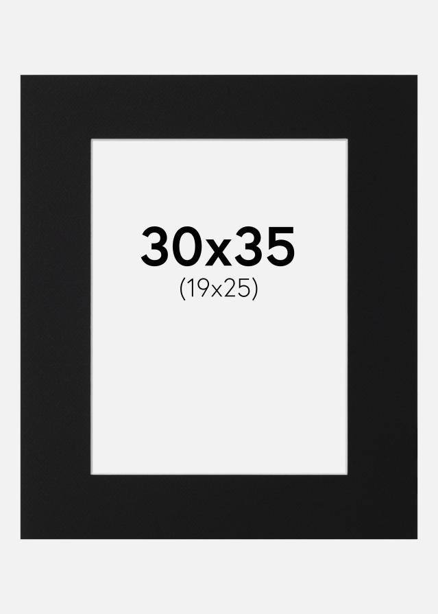 Паспарту Черен Стандарт (Бяло Ядро) 30x35 cm (19x25)