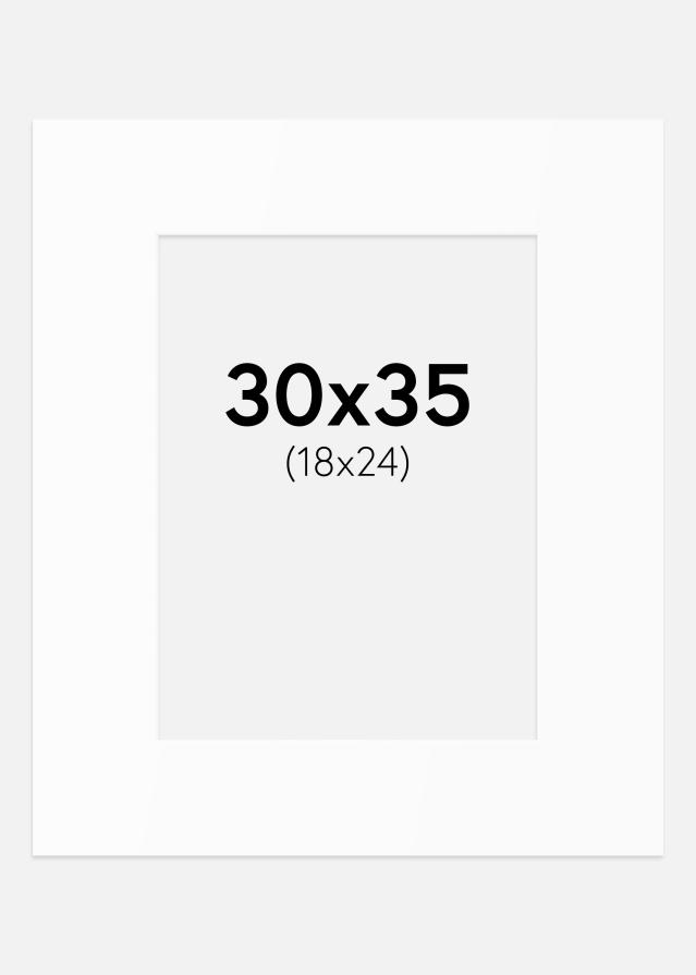 Паспарту Бял Стандарт (Бяло Ядро) 30x35 cm (18x24)