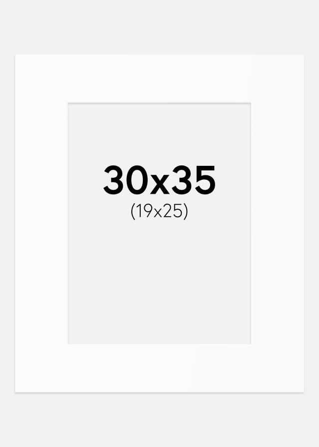 Паспарту Бял Стандарт (Бяло Ядро) 30x35 cm (19x25)