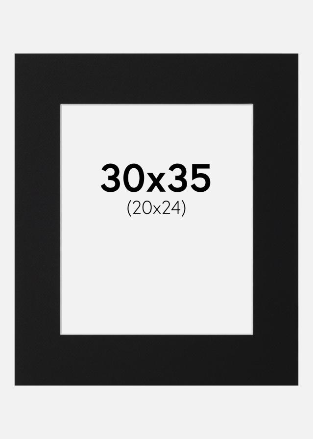 Паспарту Черен Стандарт (Бяло Ядро) 30x35 cm (20x24)