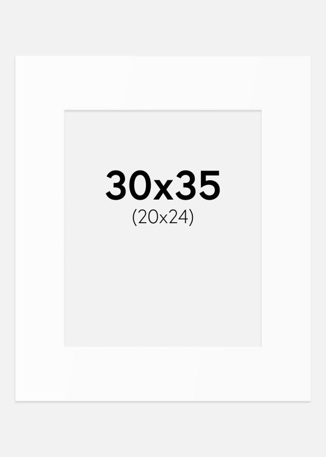 Паспарту Бял Стандарт (Бяло Ядро) 30x35 cm (20x24)