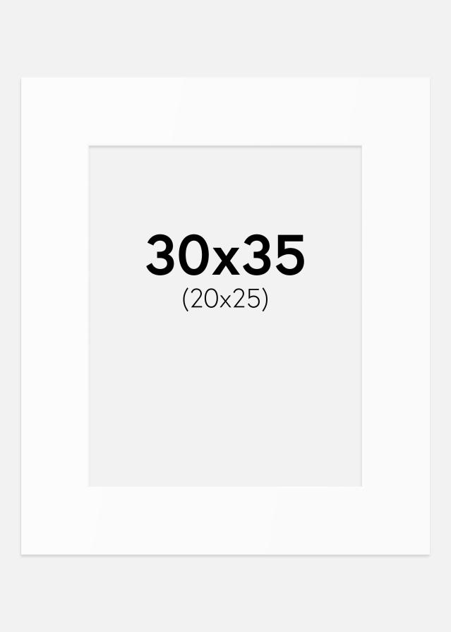 Паспарту Бял Стандарт (Бяло Ядро) 30x35 cm (20x25)