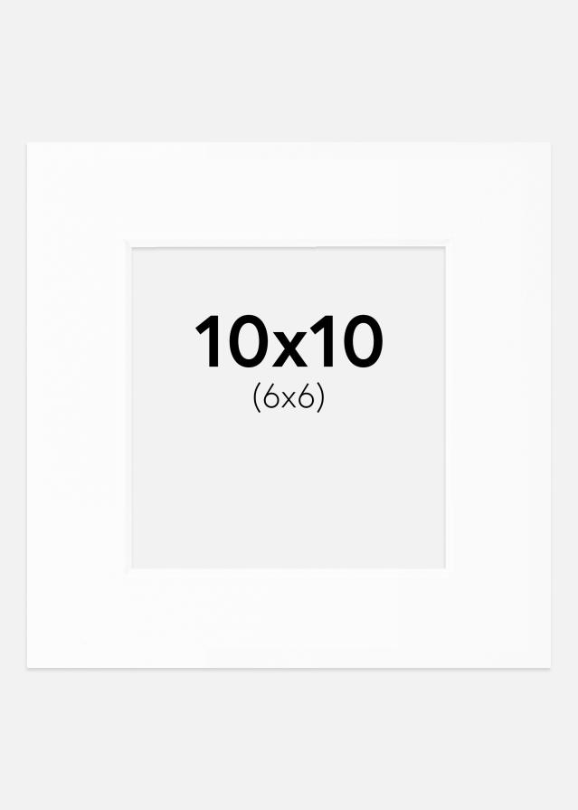 Паспарту бяло Стандартен Бяло ядро 10x10 cm (6x6)