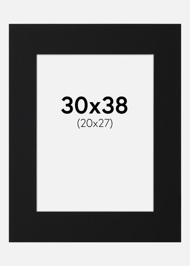 Паспарту Черен Стандарт (Бяло Ядро) 30x38 cm (20x27)