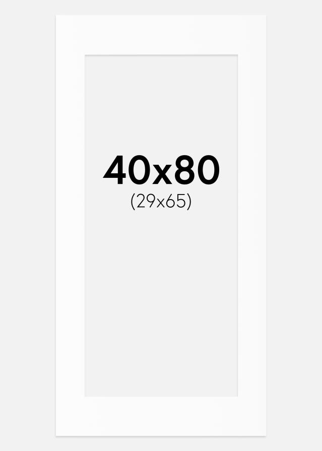 Паспарту бяло Стандартен Бяло ядро 40x80 cm (29x65)