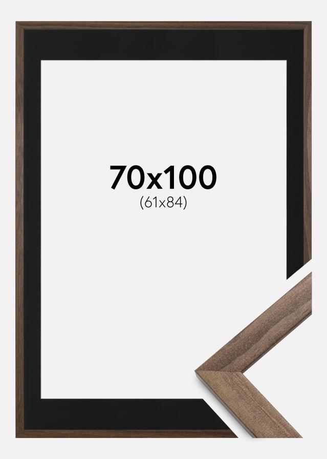 Рамка Стилен орех 70x100 cm - Паспарту Черно 62x85 cm