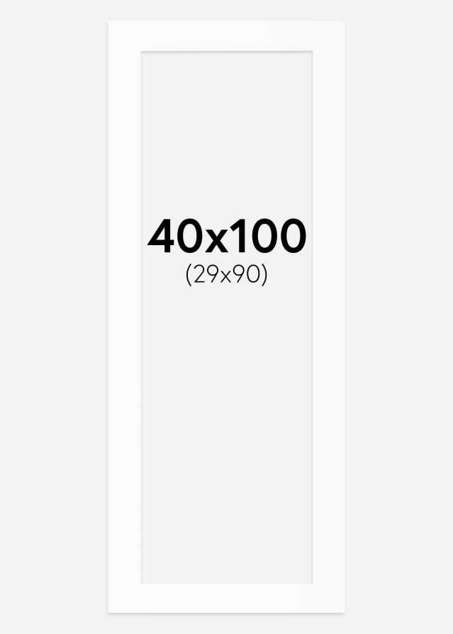 Паспарту бяло Стандартен Бяло ядро 40x100 cm (29x90)