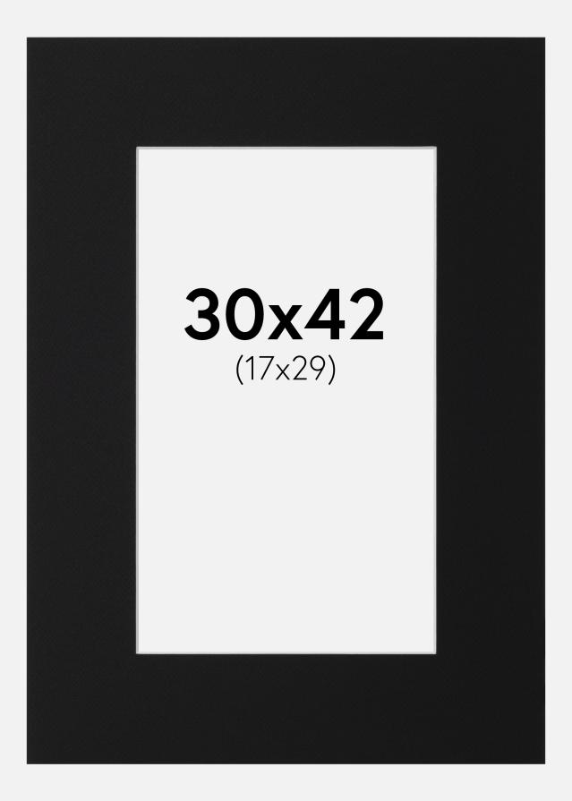 Паспарту Черен Стандарт (Бяло Ядро) 30x42 cm (17x29)