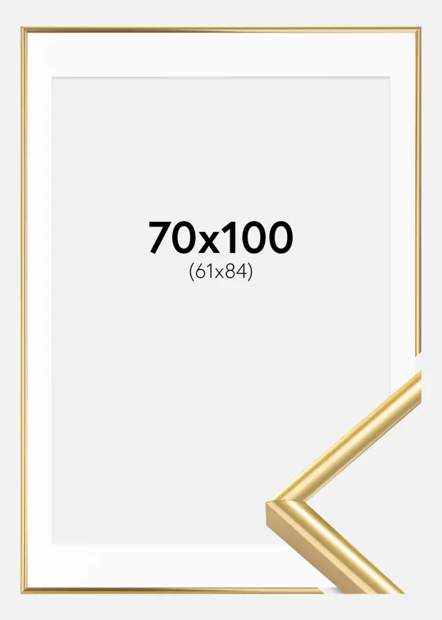 Рамка Victoria Златно 70x100 cm - Паспарту бяло 62x85 cm