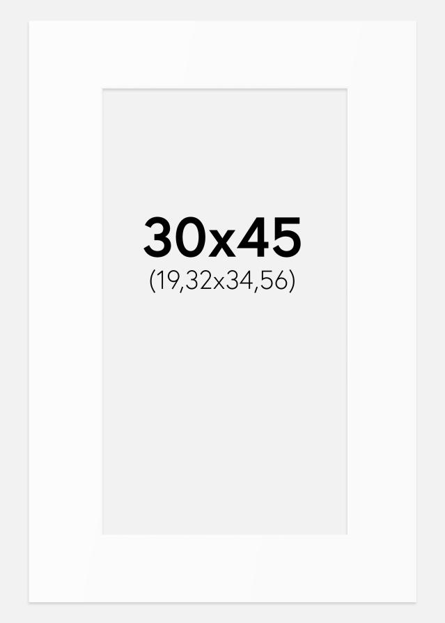 Паспарту Бял Стандарт (Бяло Ядро) 30x45 cm (19,32x34,56)