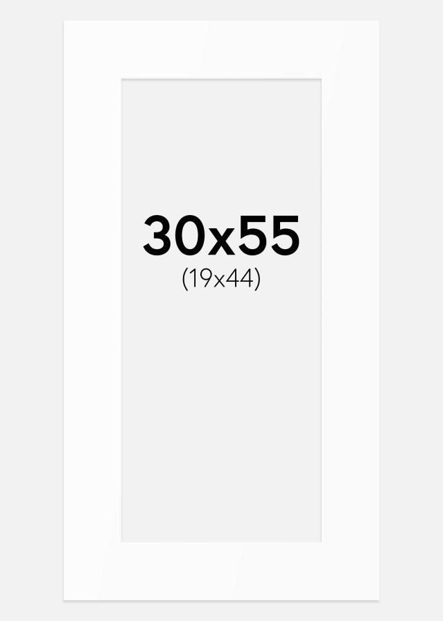 Паспарту Бял Стандарт (Бяло Ядро) 30x55 cm (19x44)