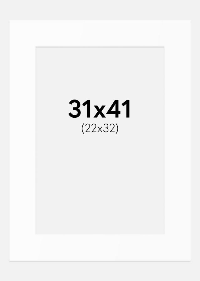 Паспарту Бял Стандарт (Бяло Ядро) 31x41 cm (22x32)