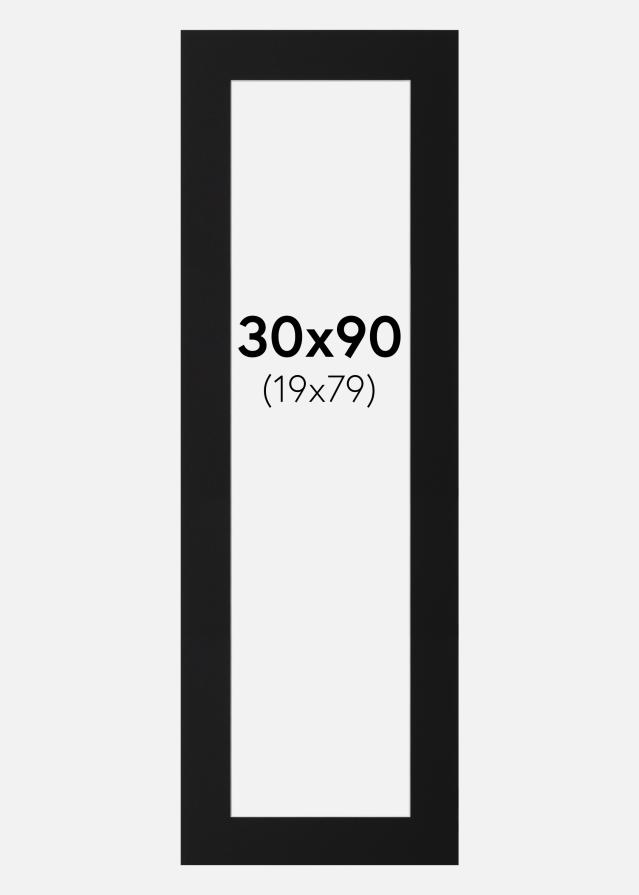 Паспарту Черен Стандарт (Бяло Ядро) 30x90 cm (19x79)