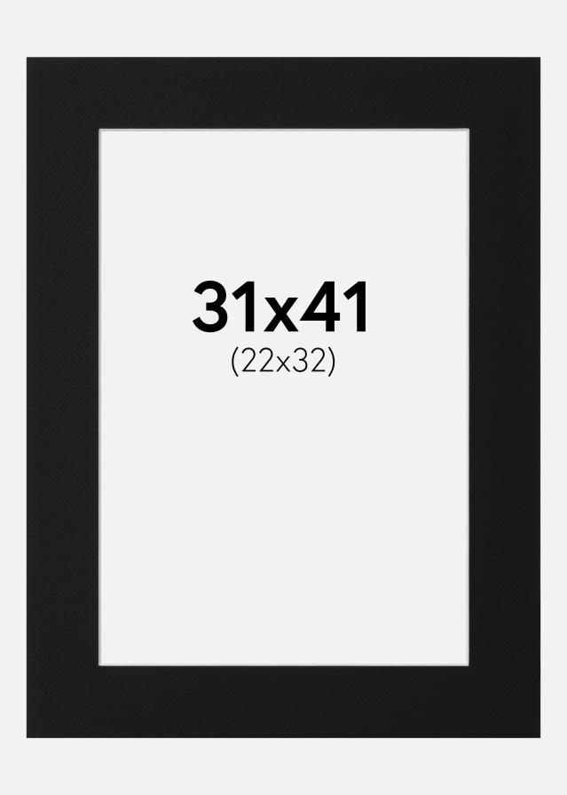 Паспарту Черен Стандарт (Бяло Ядро) 31x41 cm (22x32)