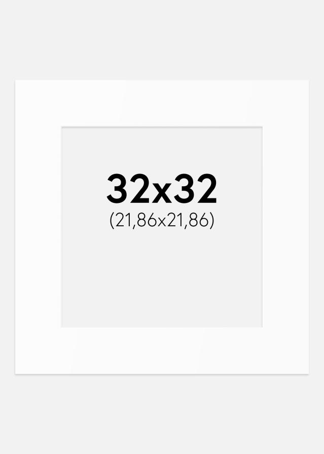 Паспарту Бял Стандарт (Бяло Ядро) 32x32 cm (21,86x21,86)