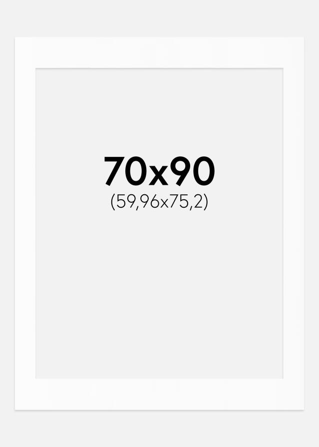 Паспарту бяло Стандартен Бяло ядро 70x90 cm (59,96x75,2)