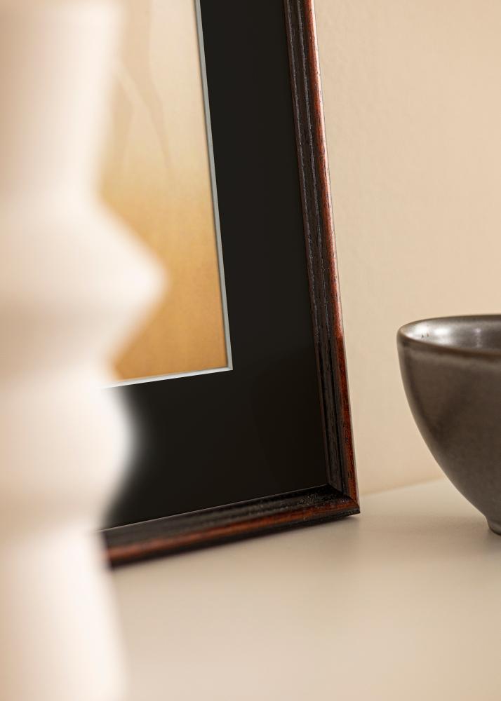 Рамка Horndal орех 50x60 cm - Паспарту Черно 14x18 inches