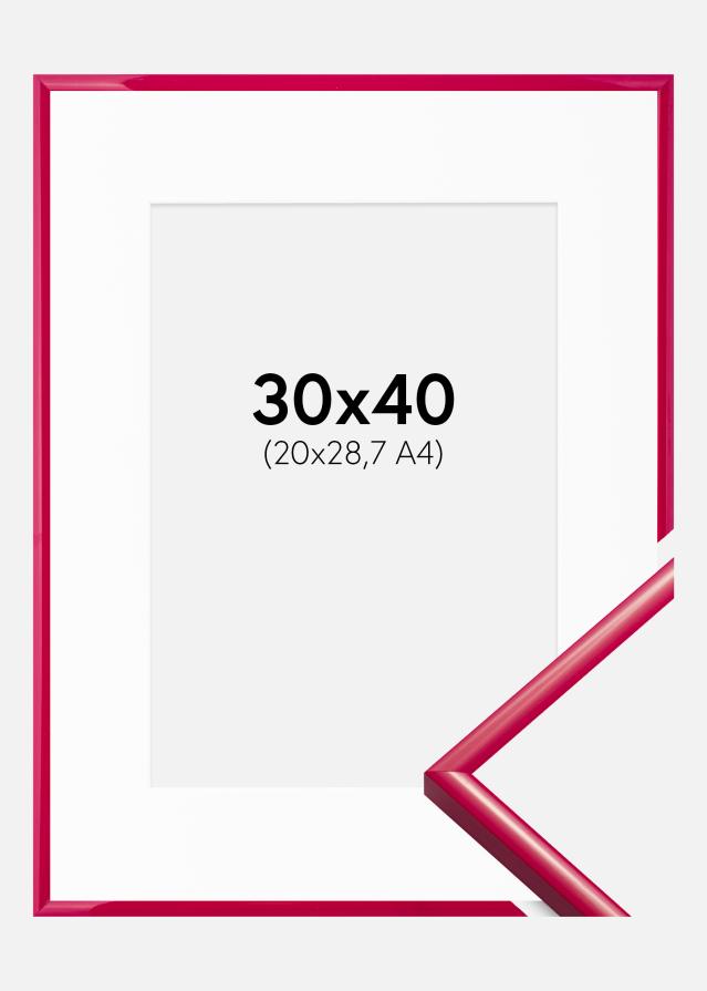 Рамка New Lifestyle Rose 30x40 cm - Паспарту бяло 21x29,7 cm (A4)